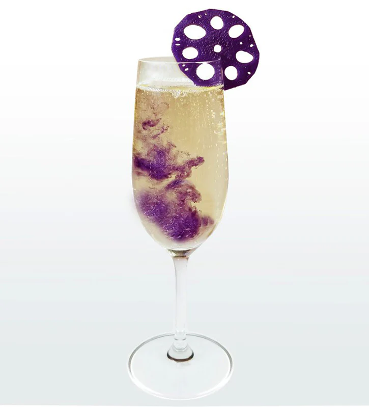 Lotus Root in Butterfly Pea & Elderflower Syrup - 12 Slices - Image 3