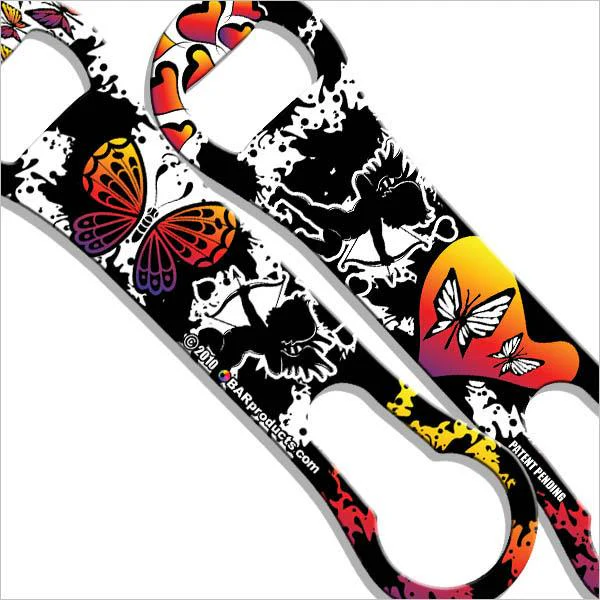Love Hearts Butterfly V-Rod® Bottle Opener