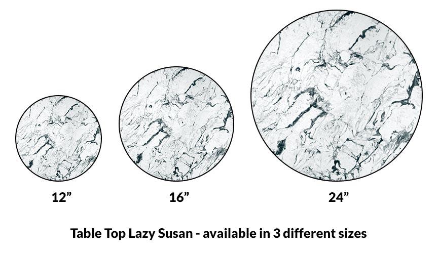 MARBLE Design Lazy Susan - 3 Different Sizes - For Kitchen Table Top - Handcrafted in USA - Image 3