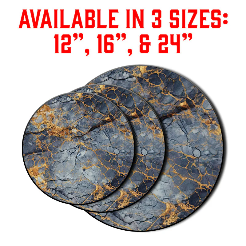 Marble W/ Gold Designs Lazy Susan - 3 Different Sizes - For Kitchen Table Top - Handcrafted in USA - Image 9