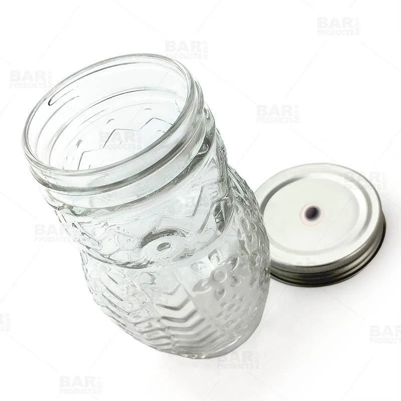 BarConic® Mason Jar with Lid - OWL Themed - 12 ounce - Image 5