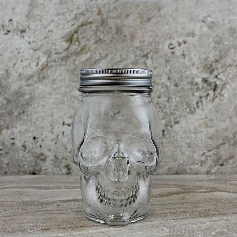Mason Jar with Lid - SKULL Themed - 16 ounce - Image 6