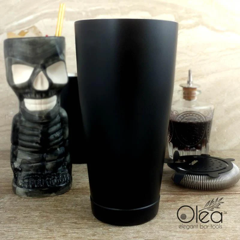 Olea™ Cocktail Shaker - 28oz Weighted - Matte Black - Image 2