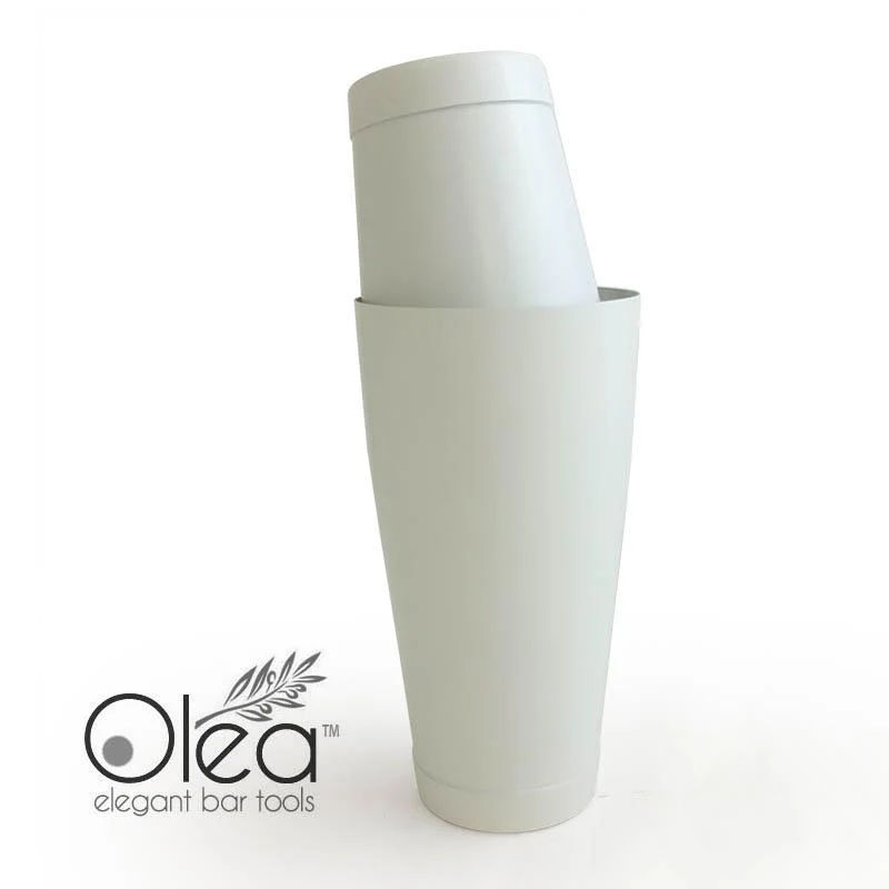 Olea™ Cocktail Shaker - 28oz Weighted - Matte White - Image 5