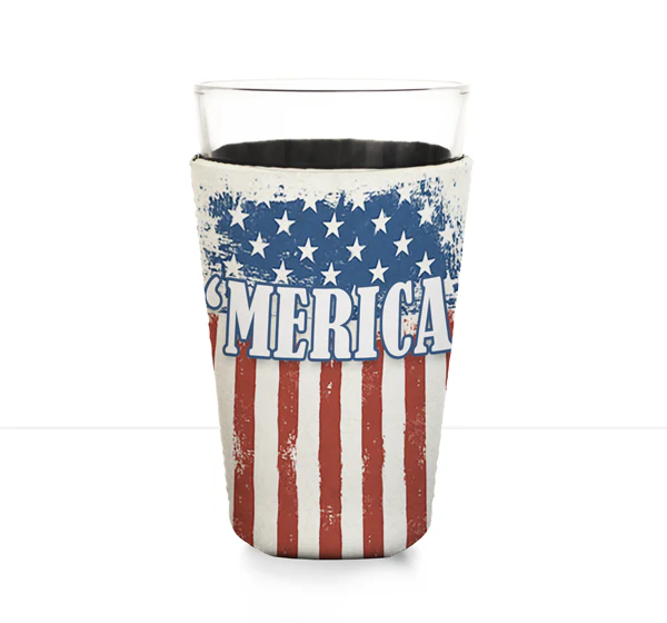 'MERICA Pint Glass Cooler - ADD YOUR NAME - Image 3