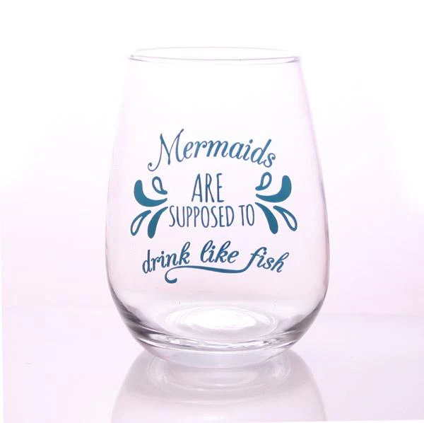 Mermaid Stemless Wine Glasses - Image 11