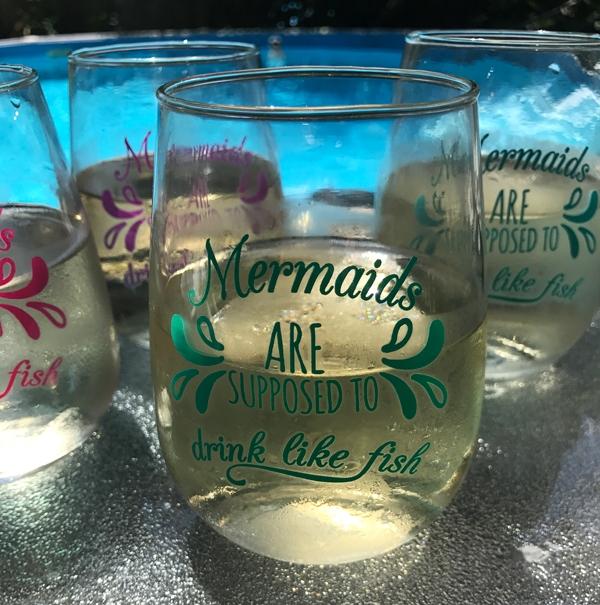 Mermaid Stemless Wine Glasses - Image 3