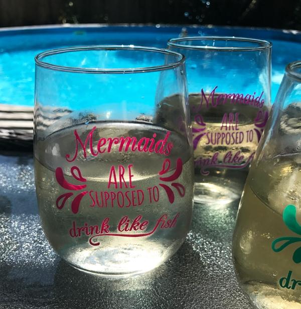 Mermaid Stemless Wine Glasses - Image 4