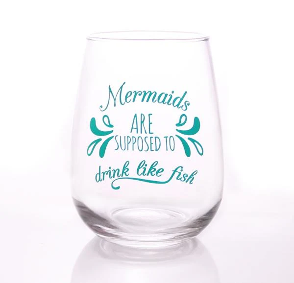 Mermaid Stemless Wine Glasses - Image 8