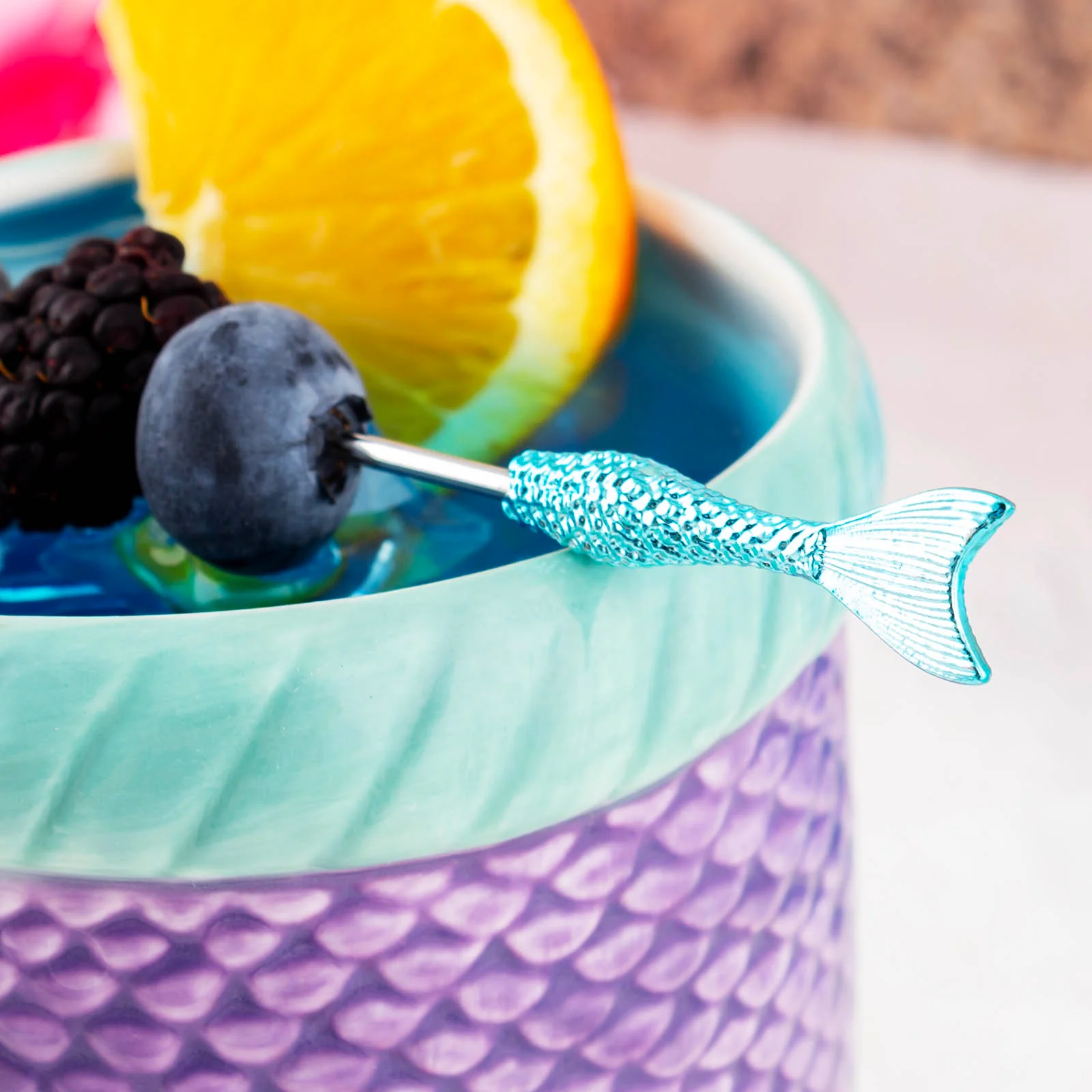 Mermaid Tail Cocktail Pick - Set of 4 - BarConic® - Image 3