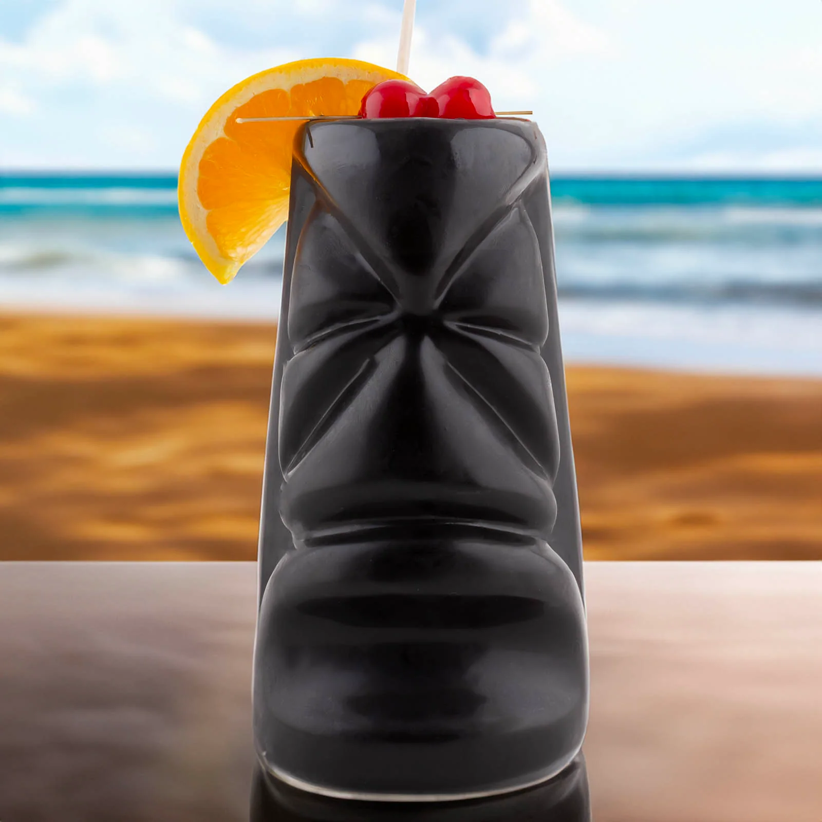 Gun Metal Black Kumu Tiki Mug -20oz. - Image 2