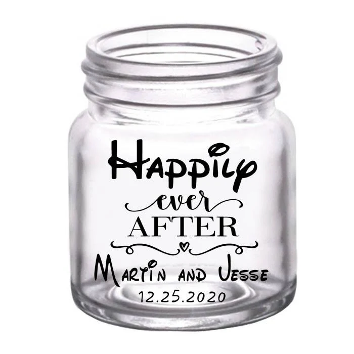 Mini Mason Jar Shot Glass - Disney - CUSTOMIZABLE - 2oz Clear