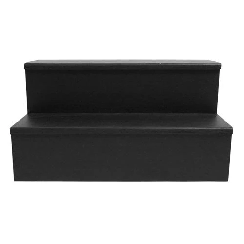 MixMaster™ 2 Tier Incremental Wooden Liquor Bottle Shelf Displays - Black - Image 18