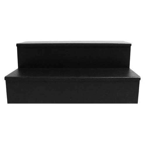MixMaster™ 2 Tier Incremental Wooden Liquor Bottle Shelf Displays - Black - Image 19