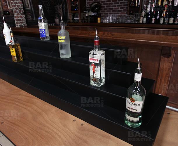 MixMaster™ 2 Tier Incremental Wooden Liquor Bottle Shelf Displays - Black - Image 7