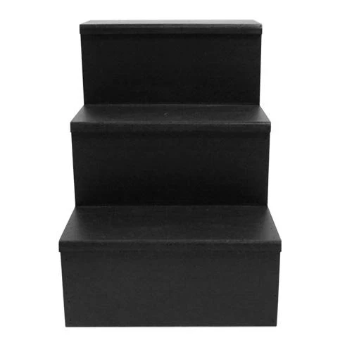 MixMaster™ 3 Tier Incremental Wooden Liquor Bottle Shelf Displays - Black - Image 15