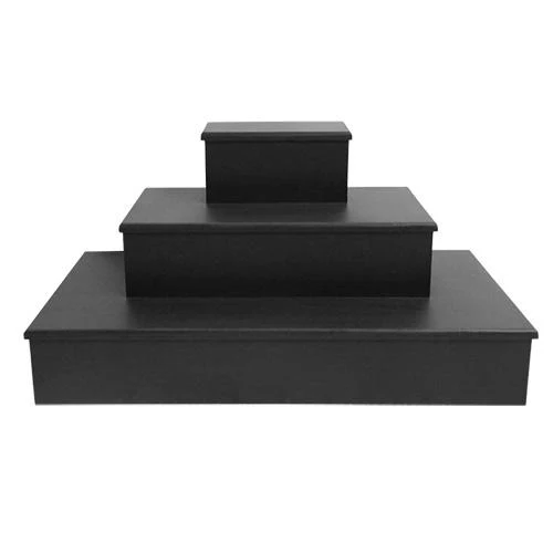 MixMaster™ 3 Tier Incremental Wooden Liquor Bottle Shelf Displays - Black - Image 22