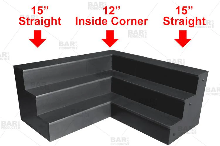 MixMaster™ 3 Tier Incremental Wooden Liquor Bottle Shelf Displays - Natural - Image 2