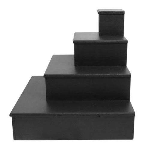 MixMaster™ 4 Tier Incremental Wooden Liquor Bottle Shelf Displays - Black - Image 21