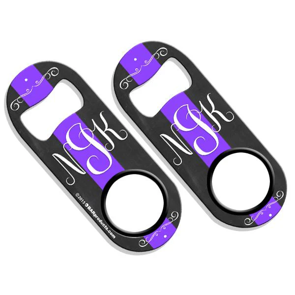 Monogram Chalk Style Mini Bottle Opener - ADD YOUR NAME - Image 3