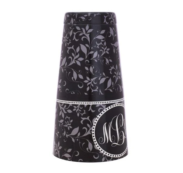 Monogram Gray Swirls Cocktail Shaker Tin - 28 oz weighted - ADD YOUR NAME - Image 4