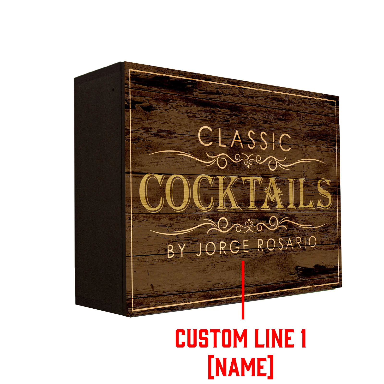 Murphy Walbar™ - 24x18 Customizable Classic Cocktails Design - Handcrafted in USA - Image 3