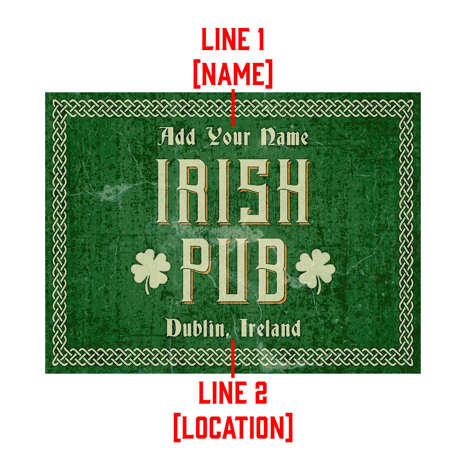 Murphy Walbar™ - 24x18 Customizable Irish Pub Design - Handcrafted in USA - Image 3