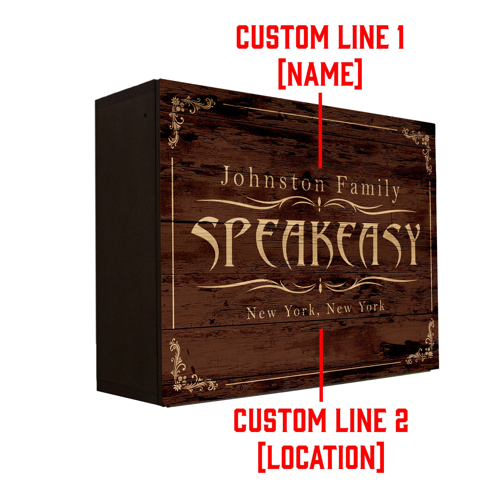 Murphy Walbar™ - 24x18 Customizable Speakeasy Design - Handcrafted in USA - Image 3