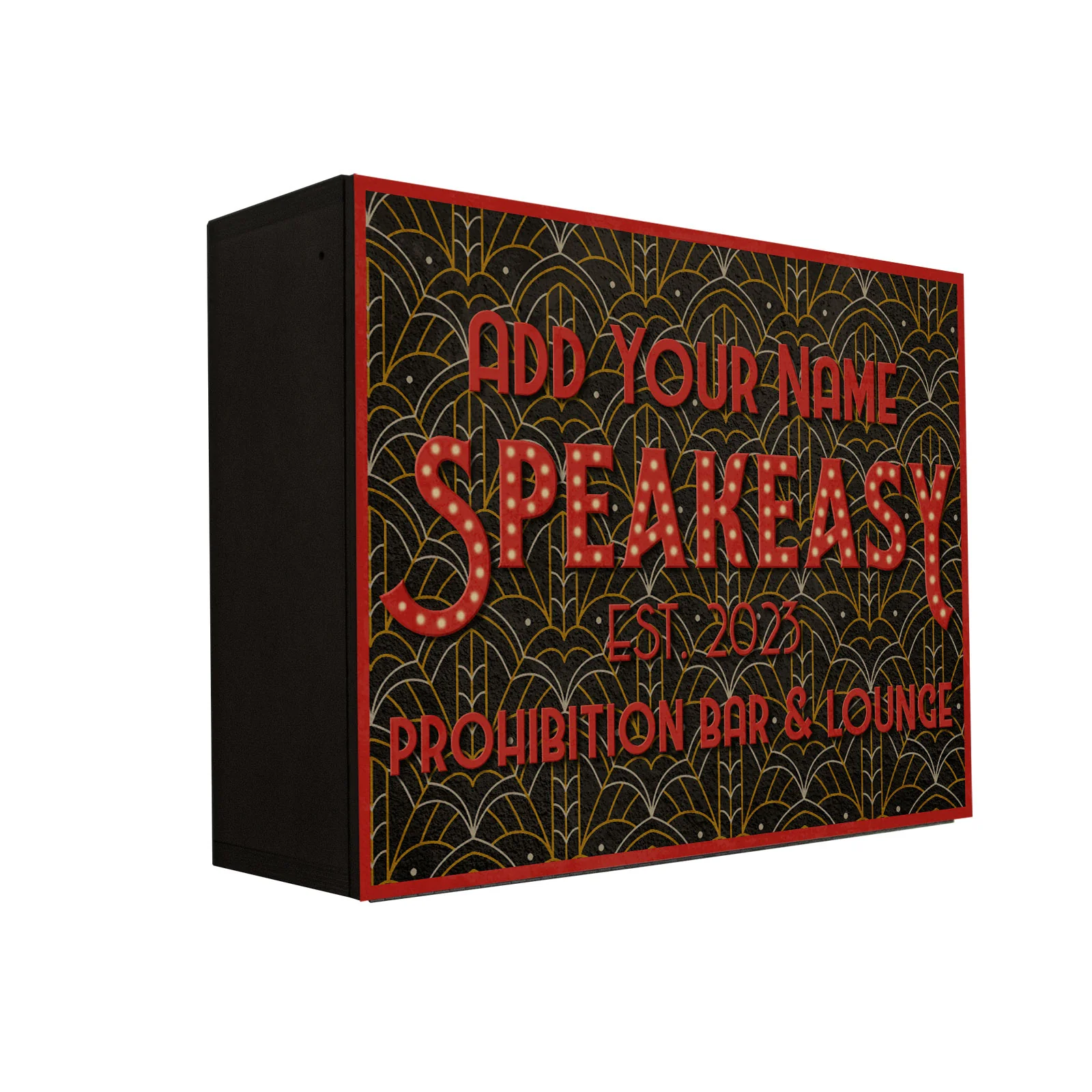Murphy Walbar™ - 24x18 Customizable Speakeasy Design - Color Options Available - Handcrafted in USA