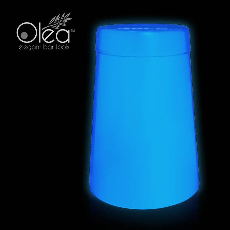 Olea™ NEON Cocktail Shaker - 16oz Weighted - Metallic Blue - Image 3