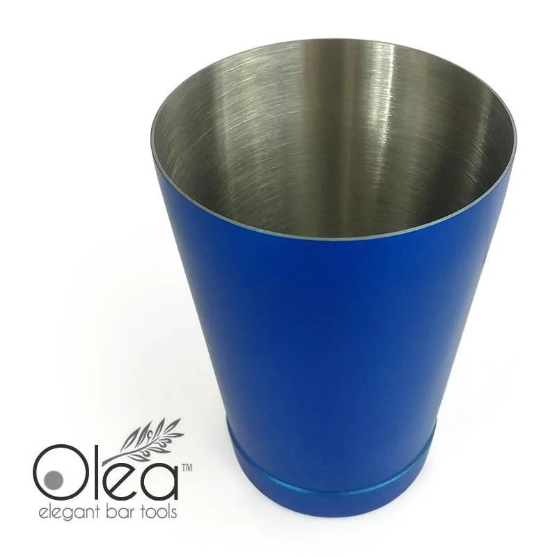 Olea™ NEON Cocktail Shaker - 16oz Weighted - Metallic Blue - Image 4