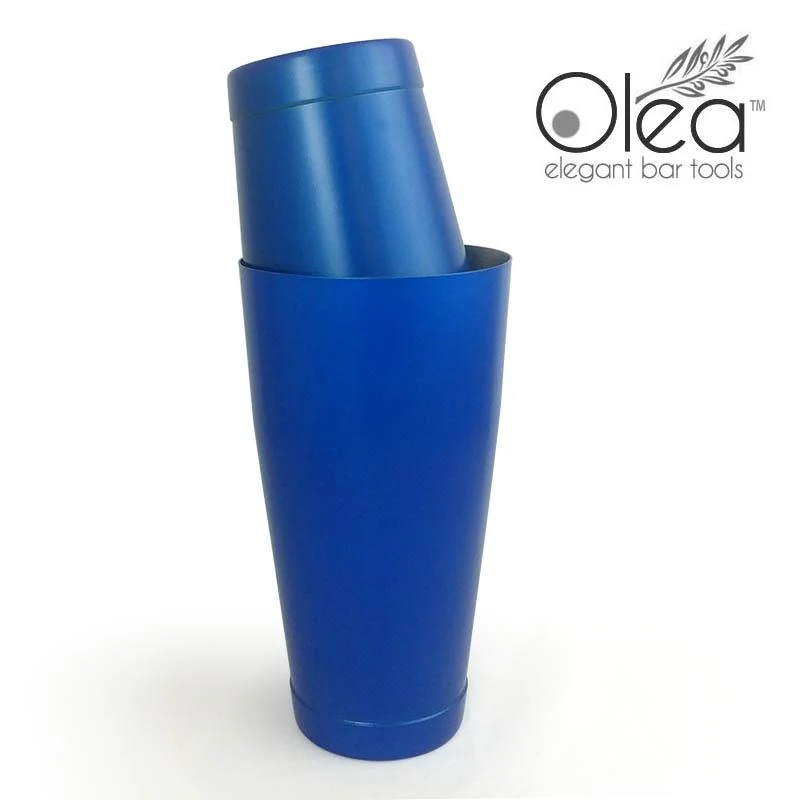 Olea™ NEON Cocktail Shaker - 28oz Weighted - Metallic Blue - Image 4