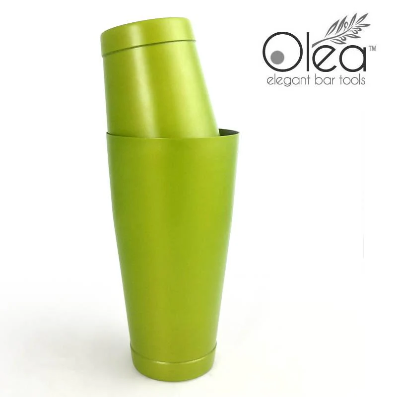 Olea™ NEON Cocktail Shaker - 16oz Weighted - Metallic Lime Green - Image 4