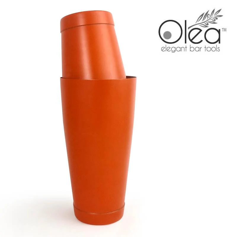 Olea™ NEON Cocktail Shaker - 28oz Weighted - Metallic Orange - Image 5