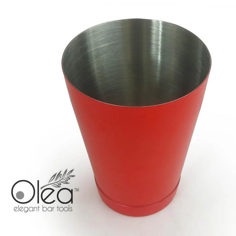 Olea™ NEON Cocktail Shaker - 16oz Weighted - Metallic Red - Image 5