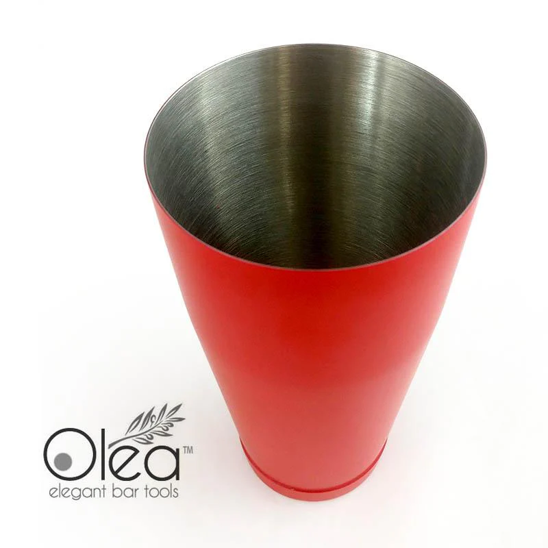 Olea™ NEON Cocktail Shaker - 28oz Weighted - Metallic Red - Image 5