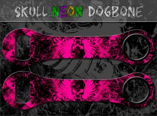 Neon Winged Skull Dog Bone Opener - Image 2