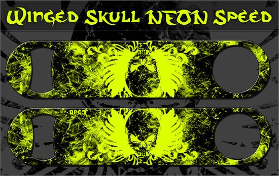Neon Winged Skulls Speed Bottle Opener - Image 2