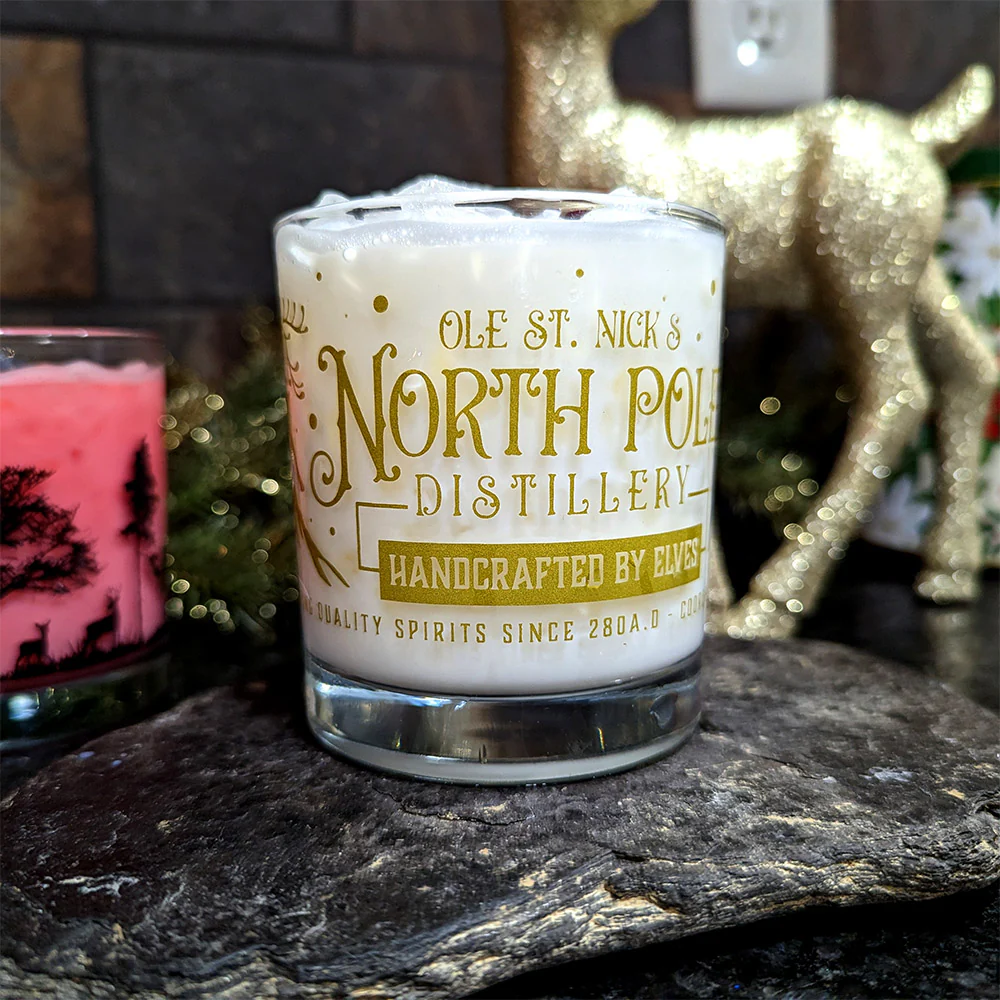 North Pole Distillery Christmas Cocktail Glass - 10 ounce - Image 6
