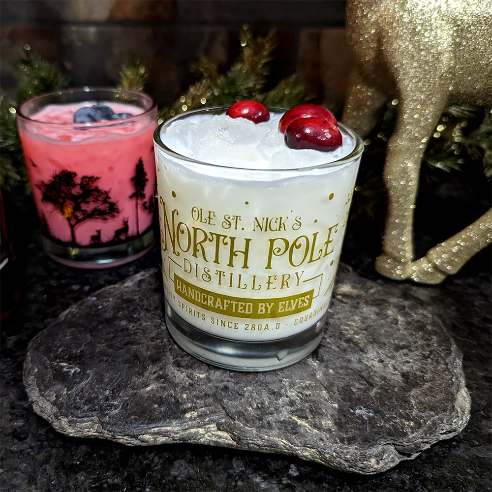 North Pole Distillery Christmas Cocktail Glass - 10 ounce - Image 7