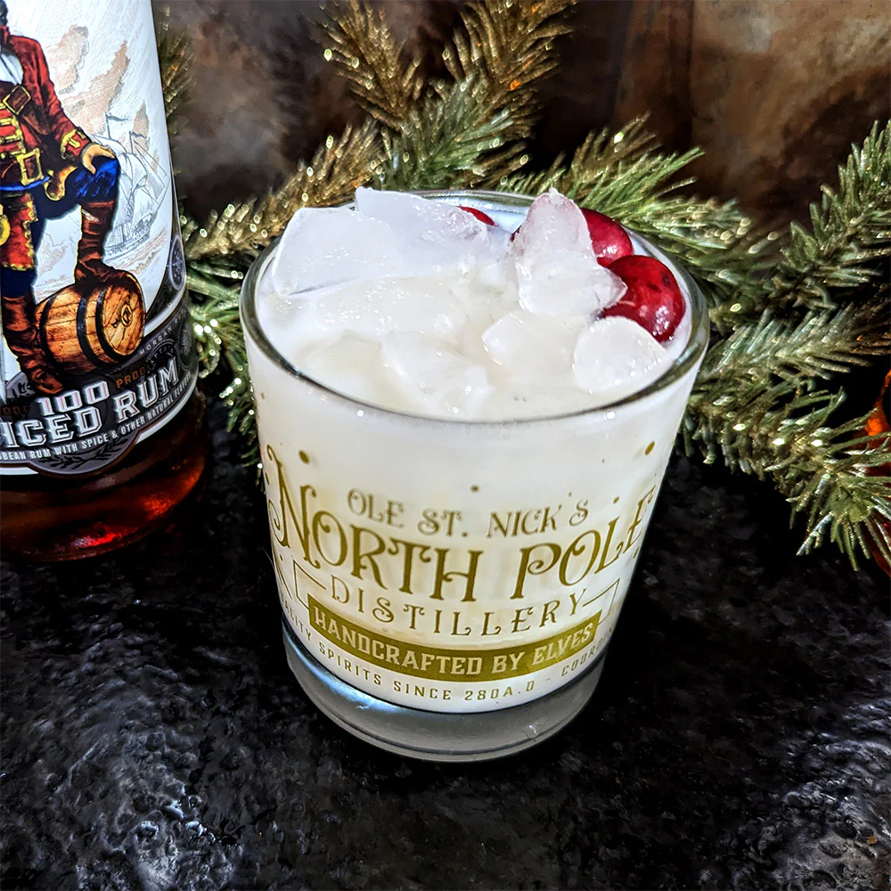 North Pole Distillery Christmas Cocktail Glass - 10 ounce - Image 8