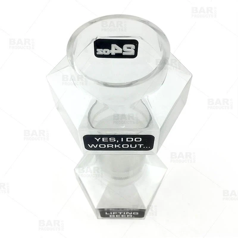 Novelty Beer Glass - Barbell - 24oz - Image 4