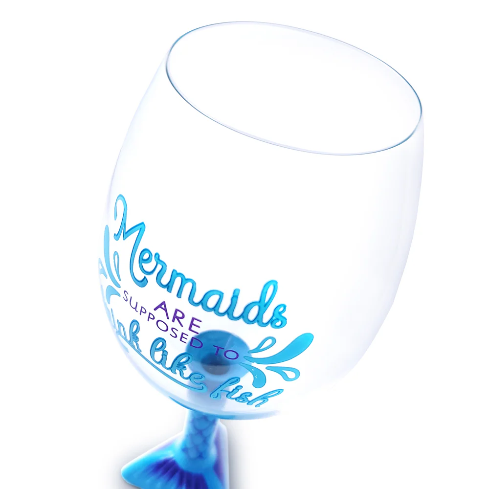 Novelty Wine Glass - MERMAIDS ARE SUPPOSED TO DRINK LIKE FISH - 750 ml - Image 5