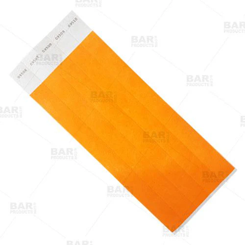 Numbered Wristbands - Neon Orange - Box of 500 - 3/4" - Image 3