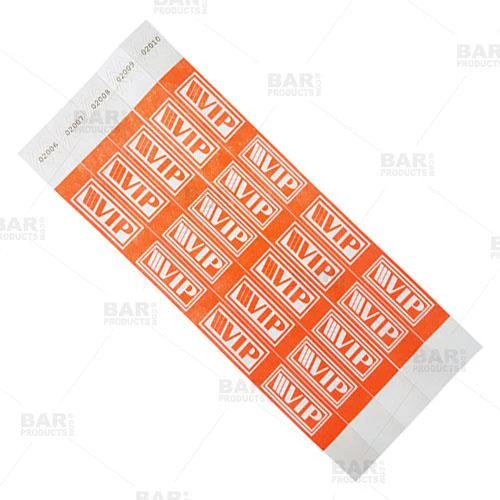 Numbered Wristbands - Red / White NEON VIP - Box of 500 - 3/4" - Image 3