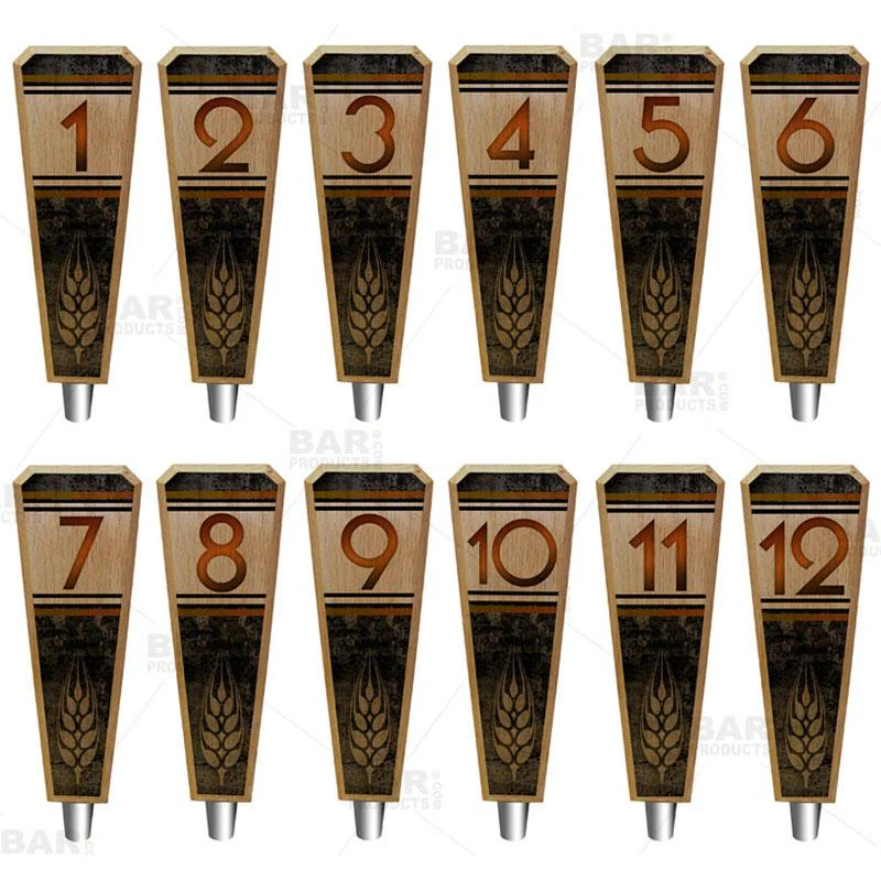 Oak Wood Numbered Beer Tap Handles - Classy Hops - Image 4