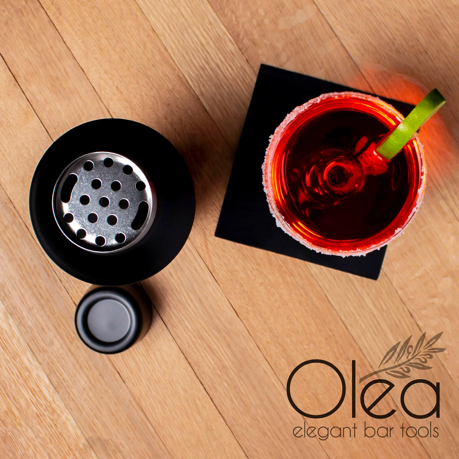 Olea™ Black Matte Shaker - 24 ounce - 3 Piece - Image 5