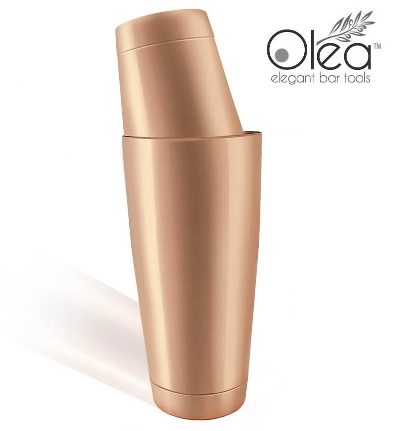 Olea™ 2 Piece Shaker Tin Set - Copper Plated - 28 and 16 ounce Tins
