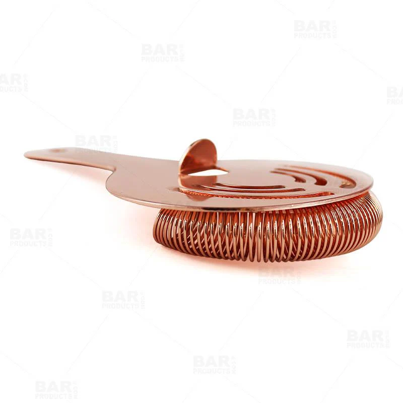 Olea™ Copper Plated Hawthorne Cocktail Strainer - Image 5