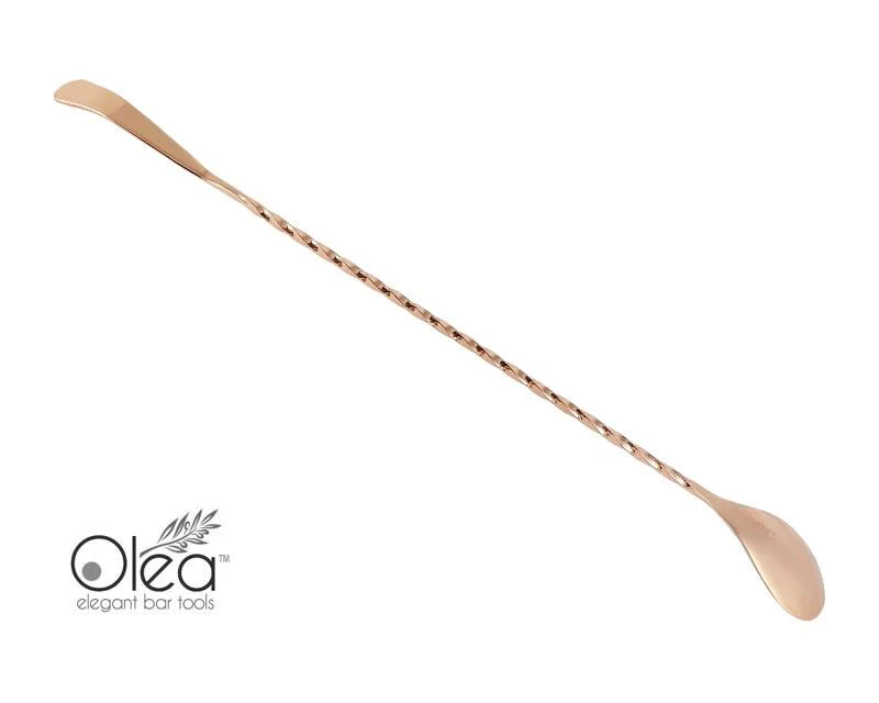 Olea™ Bar Spoon - Copper Plated with Bent Tip (30cm) - Image 4